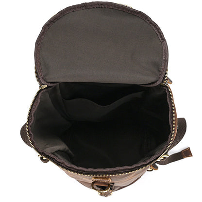 Crazy Horse Leather Duffle Backpack – Convertible Travel Bag