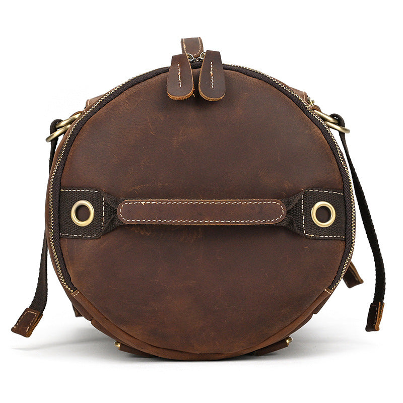 Crazy Horse Leather Duffle Backpack – Convertible Travel Bag