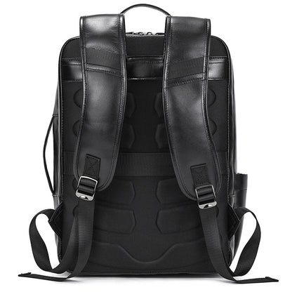 Classic Black backpack with textured back panel on a white background