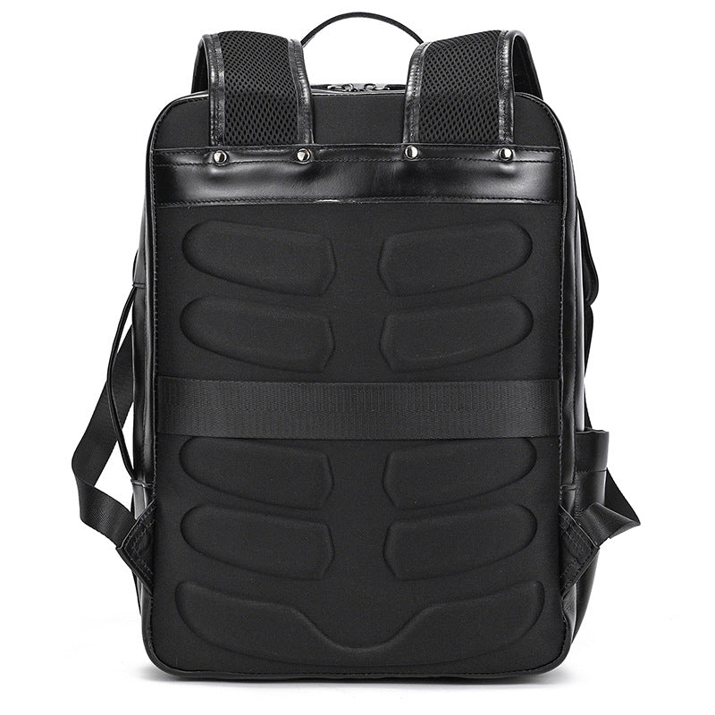 Classic Black backpack with textured design on a white background