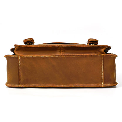 leather messenger bag bottom structure thick leather base