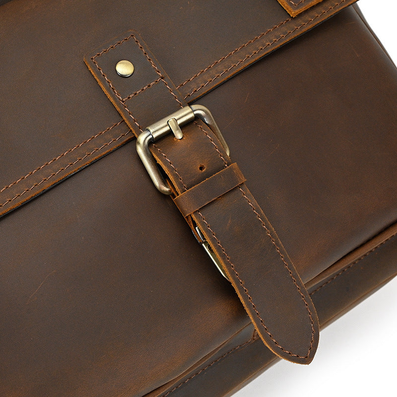 Crazy Horse Leather Rolltop Backpack – Vintage Travel & Work Bag