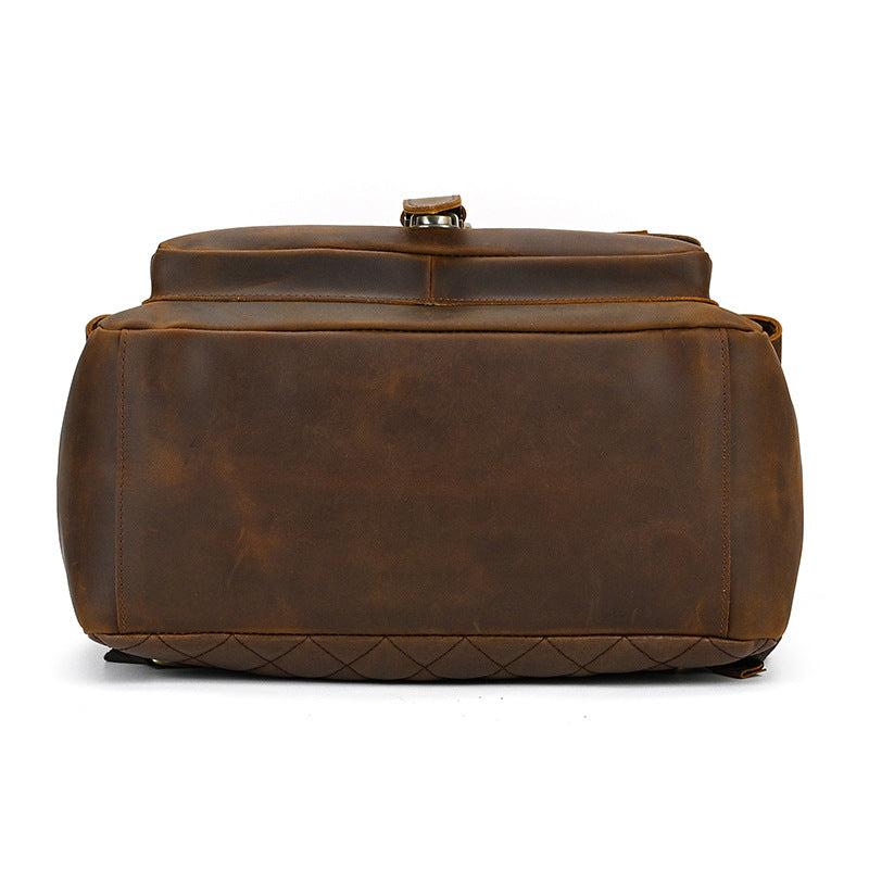 Crazy Horse Leather Rolltop Backpack – Vintage Travel & Work Bag