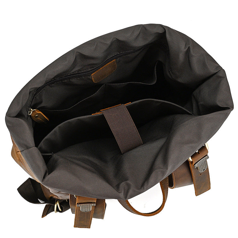 Crazy Horse Leather Rolltop Backpack – Vintage Travel & Work Bag