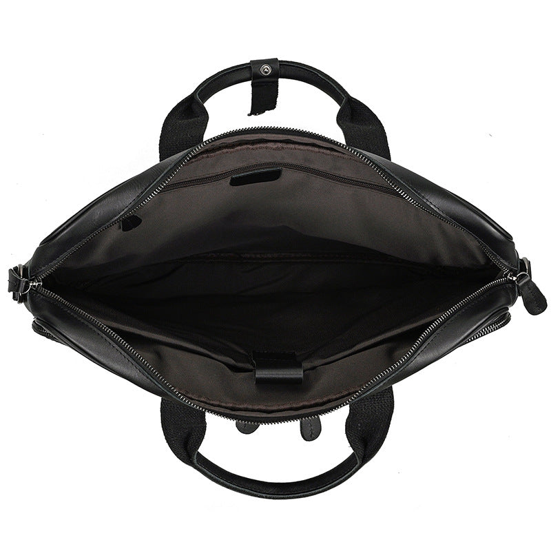 Black backpack interior on a white background