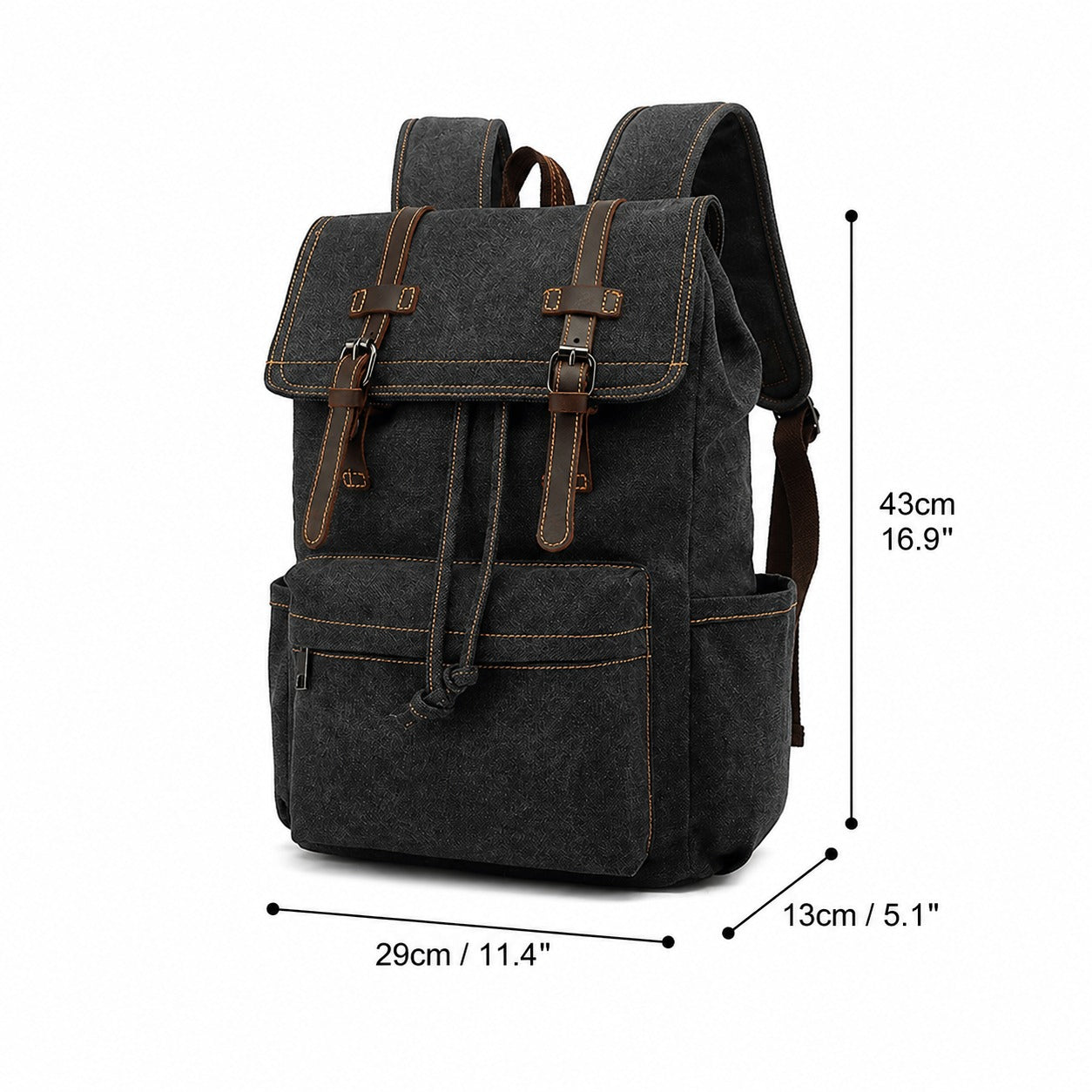 Vintage Canvas Rucksack Backpack