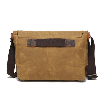 Vintage Waxed Canvas Crossbody Messenger Bag