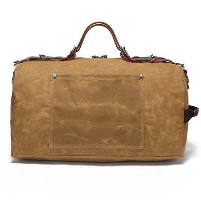 Vintage Waxed Canvas Weekender Duffel Bag