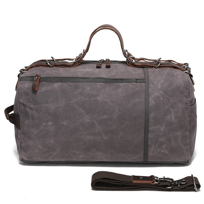 Vintage Waxed Canvas Weekender Duffel Bag