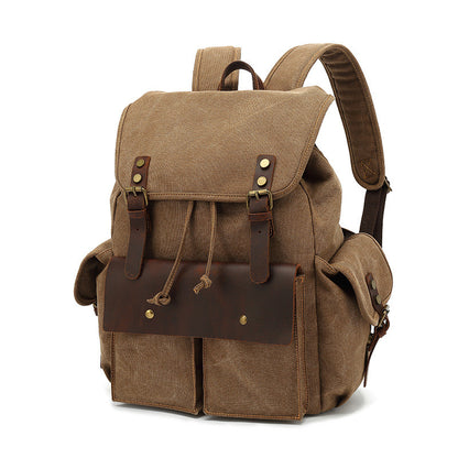 Waxed Canvas Drawstring Backpack