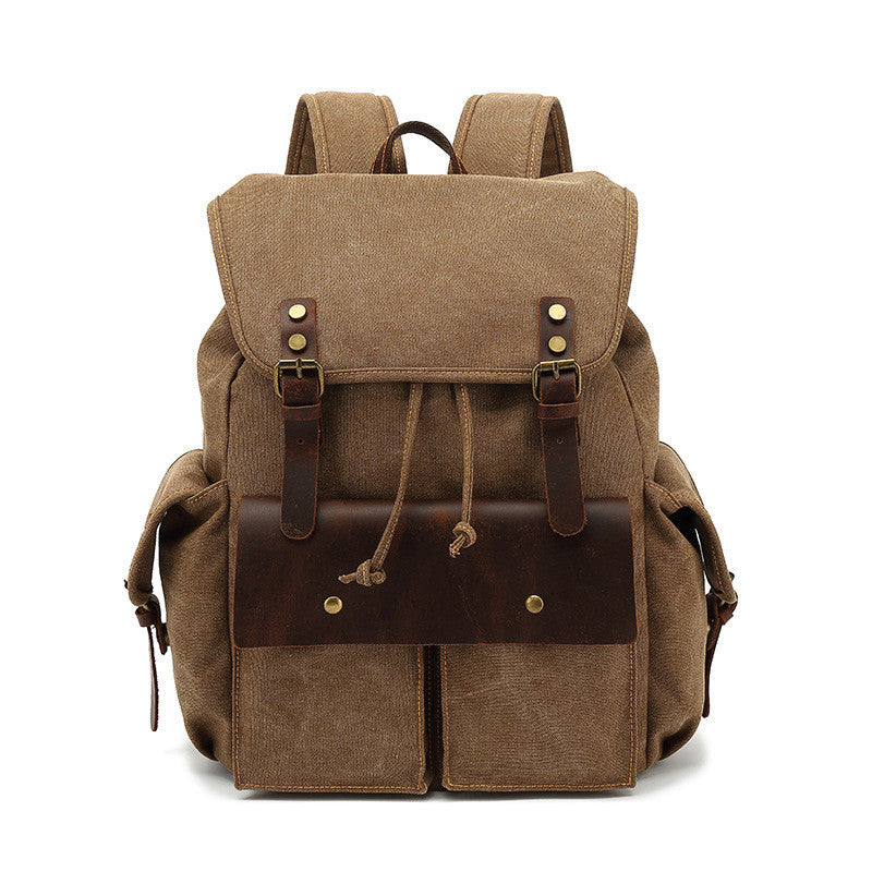 Waxed Canvas Drawstring Backpack