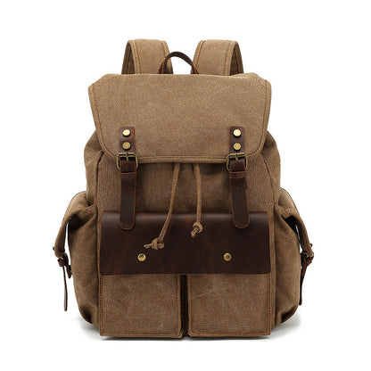 Waxed Canvas Drawstring Backpack