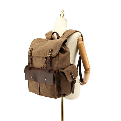 Waxed Canvas Drawstring Backpack