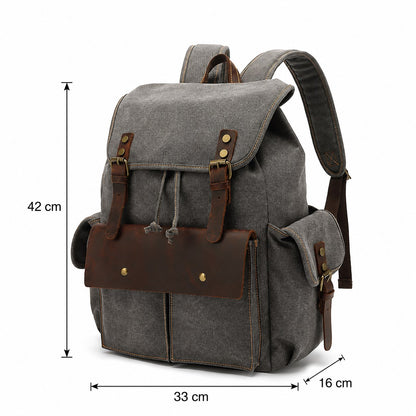 Waxed Canvas Drawstring Backpack