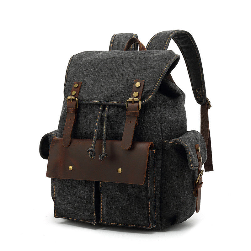 Waxed Canvas Drawstring Backpack