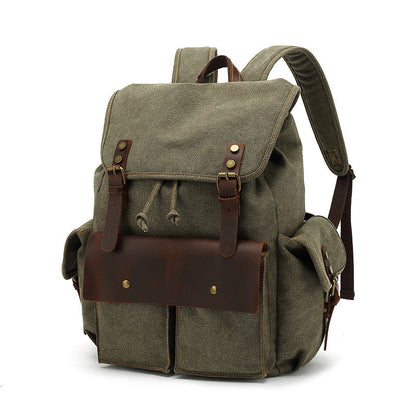 Waxed Canvas Drawstring Backpack