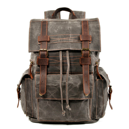 Waxed Canvas Backpack – Multi Pocket Travel Design